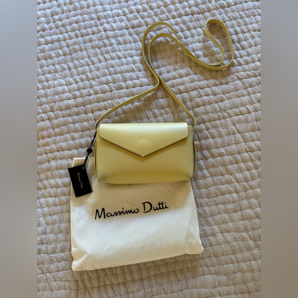 Massimo Dutti Light Yellow Crossbody Bag